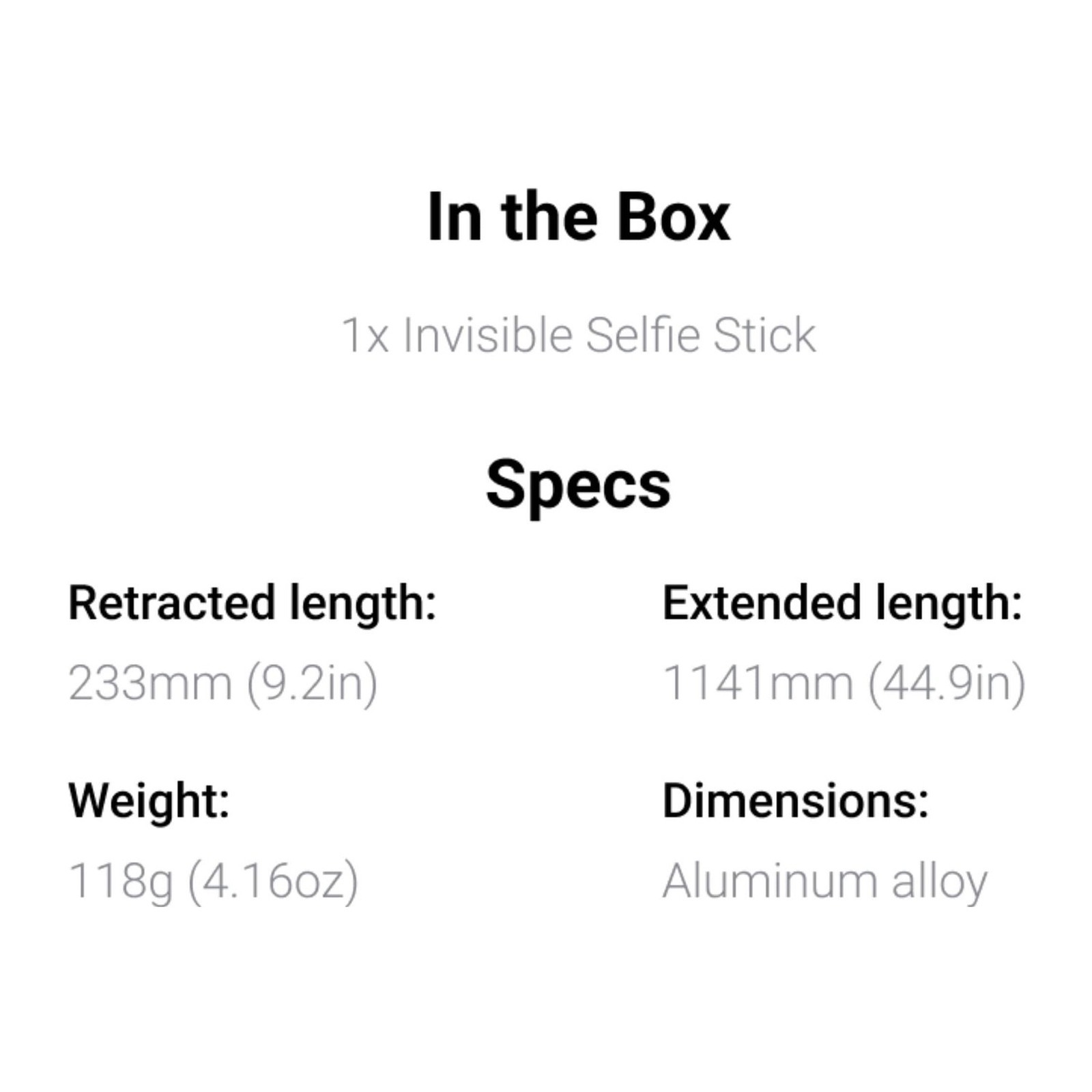Insta360 Invisible Selfie Stick (114cm) view 3