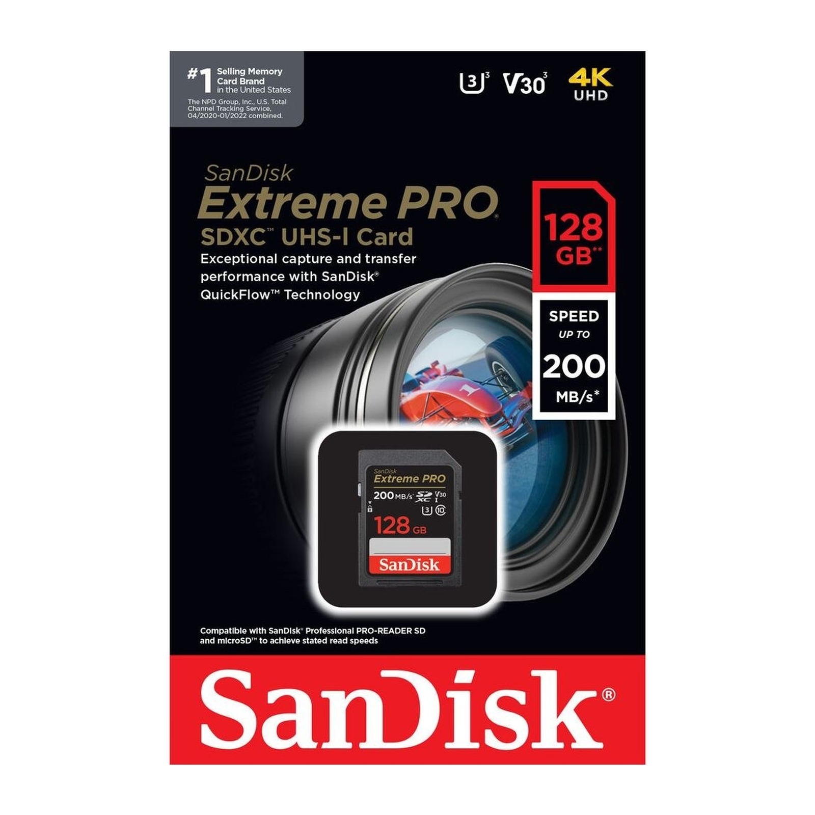 SanDisk 128GB SD Card view 2